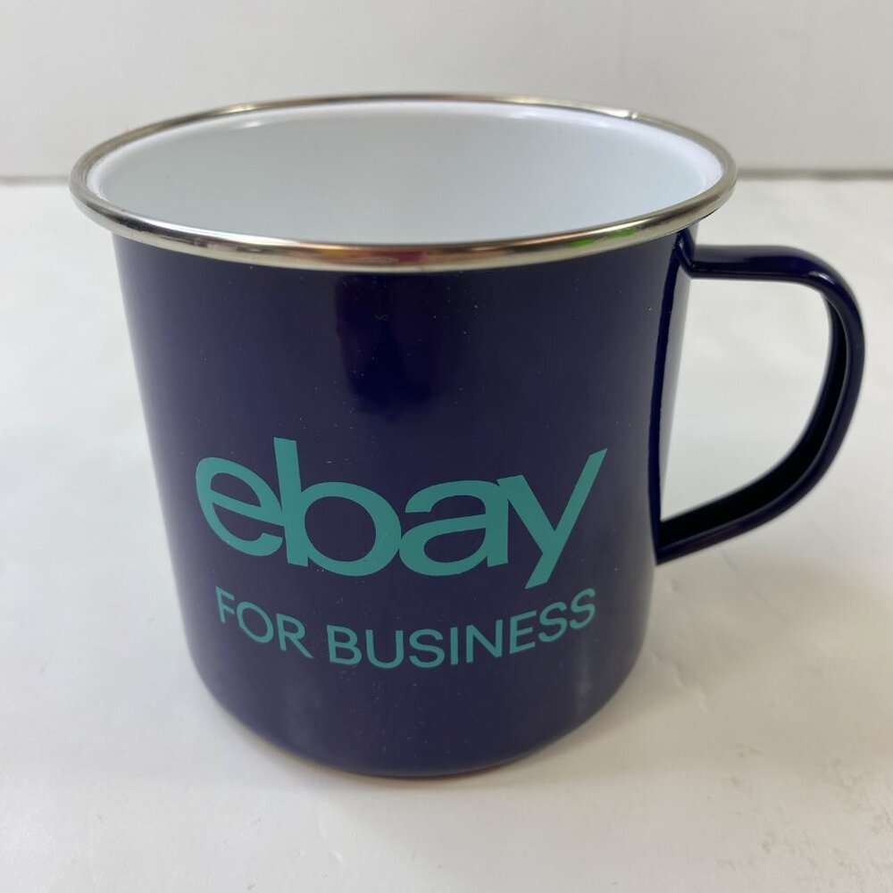 Ebay For Business Blue Enamel Coffee Mug eBayana